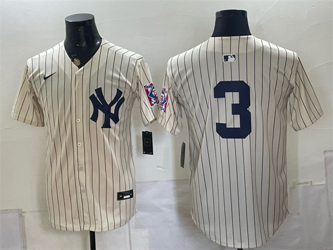 Men's New York Yankees #3 Babe Ruth Cream 2026 Field of Dreams Stadium Stitched Baseball Jersey